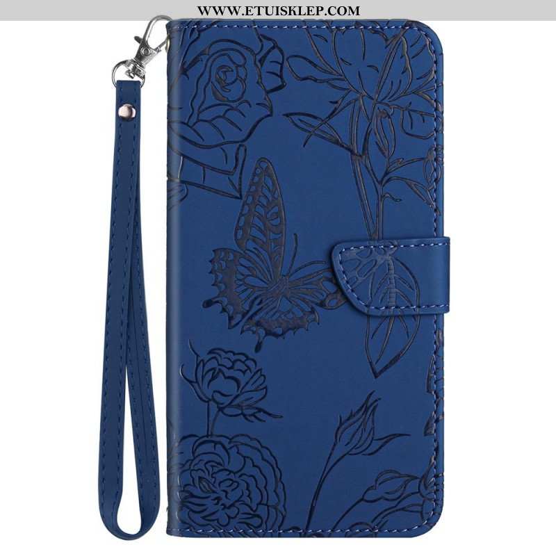 Etui Folio do Honor Magic 4 Lite 5G Motyle I Smycz